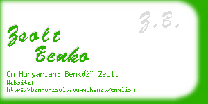 zsolt benko business card